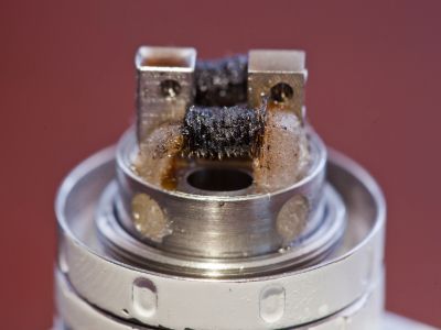 A close-up image of a vape coil
