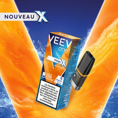 image de la saveur Mangue X VEEV ONE en 9mg/ml sur son fond de saveur