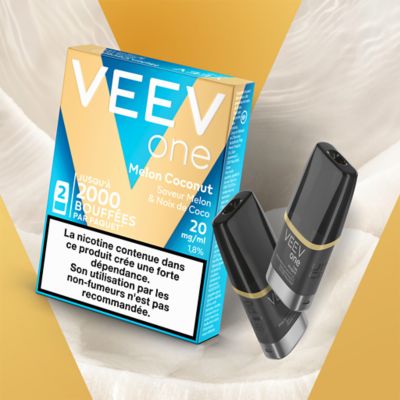 image de la saveur Melon & Noix de coco VEEV ONE en 20mg/ml sur son fond de saveur