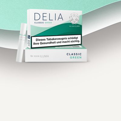 Zwei Packungen DELIA Classic Green mit DELIA Stick