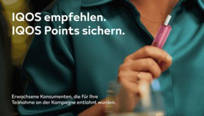 IQOS ILUMA Gerät mit Vorteilen im Empfehlungsprogramm