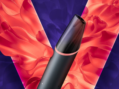 Vape VEEV NOW ULTRA Sandía con fondo rosa del logo VEEV