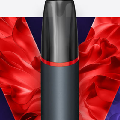 VEEV NOW ULTRA vape desechable sobre un fondo rojo con el logo de la V