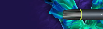 Vape VEEV NOW ULTRA con fondo verde y azúl del logo VEEV